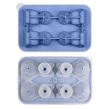 Maxbell Silicone Chilled Cube Tray Portable DIY Cube Making Tool for Tea Drink Juice blue