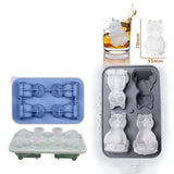 Maxbell Silicone Chilled Cube Tray Portable DIY Cube Making Tool for Tea Drink Juice blue