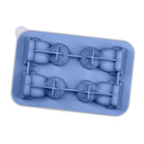 Maxbell Silicone Chilled Cube Tray Portable DIY Cube Making Tool for Tea Drink Juice blue