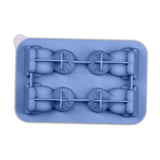 Maxbell Silicone Chilled Cube Tray Portable DIY Cube Making Tool for Tea Drink Juice blue