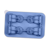 Maxbell Silicone Chilled Cube Tray Portable DIY Cube Making Tool for Tea Drink Juice blue
