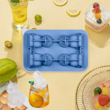 Maxbell Silicone Chilled Cube Tray Portable DIY Cube Making Tool for Tea Drink Juice blue