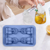 Maxbell Silicone Chilled Cube Tray Portable DIY Cube Making Tool for Tea Drink Juice blue