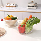 Maxbell Kitchen Strainer Colander Bowl Food Cooking Tool 2 in 1 Kitchen Colander Set Violet 24x10.5cm