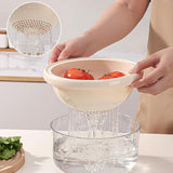 Maxbell Kitchen Strainer Colander Bowl Food Cooking Tool 2 in 1 Kitchen Colander Set Violet 24x10.5cm