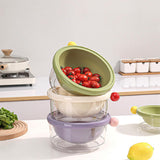 Maxbell Kitchen Strainer Colander Bowl Food Cooking Tool 2 in 1 Kitchen Colander Set Violet 24x10.5cm