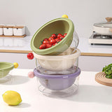 Maxbell Kitchen Strainer Colander Bowl Food Cooking Tool 2 in 1 Kitchen Colander Set Violet 24x10.5cm