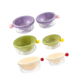 Maxbell Kitchen Strainer Colander Bowl Food Cooking Tool 2 in 1 Kitchen Colander Set Violet 24x10.5cm