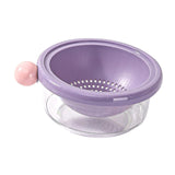 Maxbell Kitchen Strainer Colander Bowl Food Cooking Tool 2 in 1 Kitchen Colander Set Violet 24x10.5cm