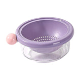 Maxbell Kitchen Strainer Colander Bowl Food Cooking Tool 2 in 1 Kitchen Colander Set Violet 24x10.5cm