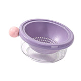 Maxbell Kitchen Strainer Colander Bowl Food Cooking Tool 2 in 1 Kitchen Colander Set Violet 24x10.5cm