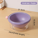 Maxbell Kitchen Strainer Colander Bowl Food Cooking Tool 2 in 1 Kitchen Colander Set Violet 24x10.5cm