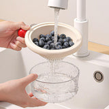 Maxbell Kitchen Strainer Colander Bowl Food Cooking Tool 2 in 1 Kitchen Colander Set Violet 24x10.5cm