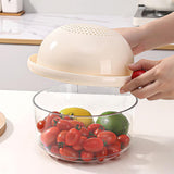 Maxbell Kitchen Strainer Colander Bowl Food Cooking Tool 2 in 1 Kitchen Colander Set Violet 24x10.5cm