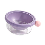 Maxbell Kitchen Strainer Colander Bowl Food Cooking Tool 2 in 1 Kitchen Colander Set Violet 18x7.5cm
