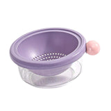 Maxbell Kitchen Strainer Colander Bowl Food Cooking Tool 2 in 1 Kitchen Colander Set Violet 18x7.5cm