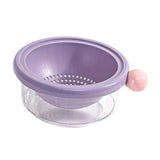 Maxbell Kitchen Strainer Colander Bowl Food Cooking Tool 2 in 1 Kitchen Colander Set Violet 18x7.5cm