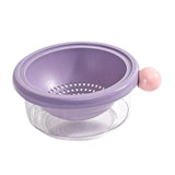 Maxbell Kitchen Strainer Colander Bowl Food Cooking Tool 2 in 1 Kitchen Colander Set Violet 18x7.5cm
