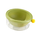Maxbell Kitchen Strainer Colander Bowl Food Cooking Tool 2 in 1 Kitchen Colander Set Green 24x10.5cm