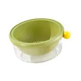 Maxbell Kitchen Strainer Colander Bowl Food Cooking Tool 2 in 1 Kitchen Colander Set Green 24x10.5cm