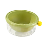 Maxbell Kitchen Strainer Colander Bowl Food Cooking Tool 2 in 1 Kitchen Colander Set Green 24x10.5cm