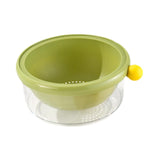 Maxbell Kitchen Strainer Colander Bowl Food Cooking Tool 2 in 1 Kitchen Colander Set Green 24x10.5cm
