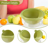 Maxbell Kitchen Strainer Colander Bowl Food Cooking Tool 2 in 1 Kitchen Colander Set Green 24x10.5cm