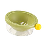 Maxbell Kitchen Strainer Colander Bowl Food Cooking Tool 2 in 1 Kitchen Colander Set Green 18x7.5cm