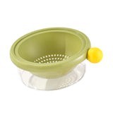Maxbell Kitchen Strainer Colander Bowl Food Cooking Tool 2 in 1 Kitchen Colander Set Green 18x7.5cm