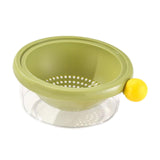 Maxbell Kitchen Strainer Colander Bowl Food Cooking Tool 2 in 1 Kitchen Colander Set Green 18x7.5cm
