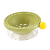 Maxbell Kitchen Strainer Colander Bowl Food Cooking Tool 2 in 1 Kitchen Colander Set Green 18x7.5cm