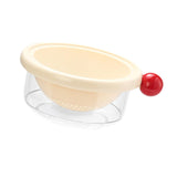 Maxbell Kitchen Strainer Colander Bowl Food Cooking Tool 2 in 1 Kitchen Colander Set White 18x7.5cm