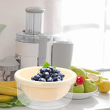 Maxbell Kitchen Strainer Colander Bowl Food Cooking Tool 2 in 1 Kitchen Colander Set White 18x7.5cm
