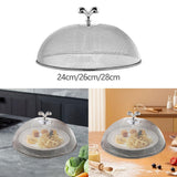 Maxbell Stainless Steel Mesh Food Cover Reusable Utility Dish Lid for Outdoor Picnic Diameter 24 cm