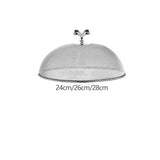 Maxbell Stainless Steel Mesh Food Cover Reusable Utility Dish Lid for Outdoor Picnic Diameter 24 cm
