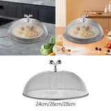 Maxbell Stainless Steel Mesh Food Cover Reusable Utility Dish Lid for Outdoor Picnic Diameter 24 cm