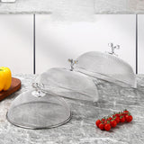 Maxbell Stainless Steel Mesh Food Cover Reusable Utility Dish Lid for Outdoor Picnic Diameter 26 cm