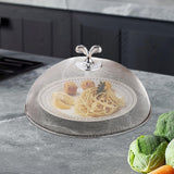 Maxbell Stainless Steel Mesh Food Cover Reusable Utility Dish Lid for Outdoor Picnic Diameter 28 cm