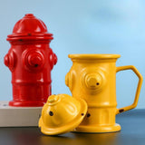 Maxbell Novelty Ceramic Mug Home Decoration with Handle Coffee Cup for Fireman Gifts Red