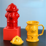 Maxbell Novelty Ceramic Mug Home Decoration with Handle Coffee Cup for Fireman Gifts Red