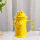 Maxbell Novelty Ceramic Mug Home Decoration with Handle Coffee Cup for Fireman Gifts Yellow