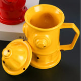 Maxbell Novelty Ceramic Mug Home Decoration with Handle Coffee Cup for Fireman Gifts Yellow