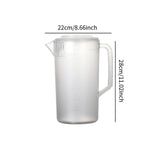 Maxbell Pitcher with Scale Portable Pitcher Beverage Jar for Party Restaurant Fridge 3500ml Clear