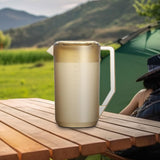 Maxbell Pitcher with Scale Portable Pitcher Beverage Jar for Party Restaurant Fridge 2400ml Brown