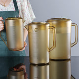 Maxbell Pitcher with Scale Portable Pitcher Beverage Jar for Party Restaurant Fridge 2400ml Brown