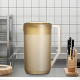 Maxbell Pitcher with Scale Portable Pitcher Beverage Jar for Party Restaurant Fridge 2400ml Brown