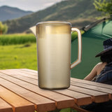 Maxbell Pitcher with Scale Portable Pitcher Beverage Jar for Party Restaurant Fridge 3500ml Brown