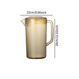 Maxbell Pitcher with Scale Portable Pitcher Beverage Jar for Party Restaurant Fridge 3500ml Brown