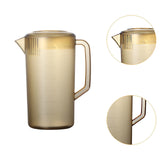 Maxbell Pitcher with Scale Portable Pitcher Beverage Jar for Party Restaurant Fridge 3500ml Brown