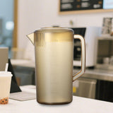 Maxbell Pitcher with Scale Portable Pitcher Beverage Jar for Party Restaurant Fridge 3500ml Brown